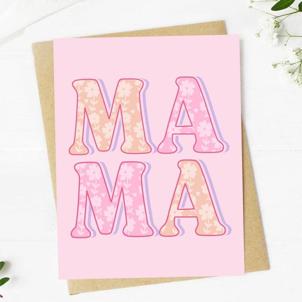 "MAMA" Lettering Greeting Card